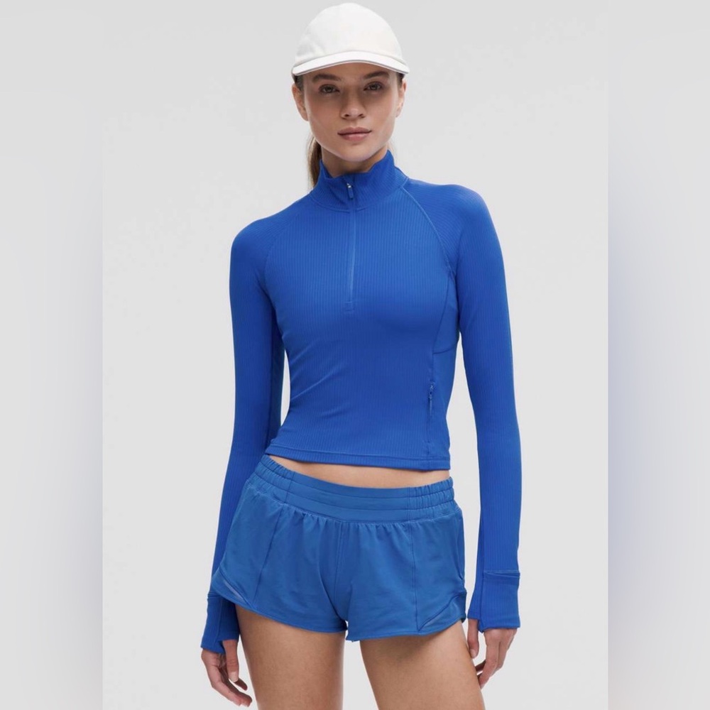 Lululemon Its Rulu Ribbed Cropped Half Zip *Updated - L